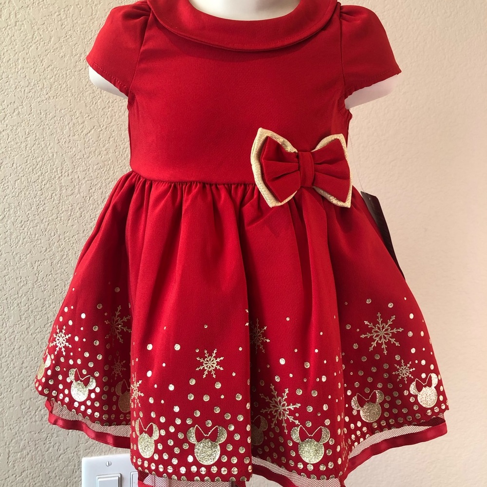 Disney Baby Minnie Mouse Christmas/Holiday Dress